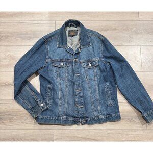 Northwest Territory Blue Denim Jacket Unisex Sz Lar 100% Cotton Trucker